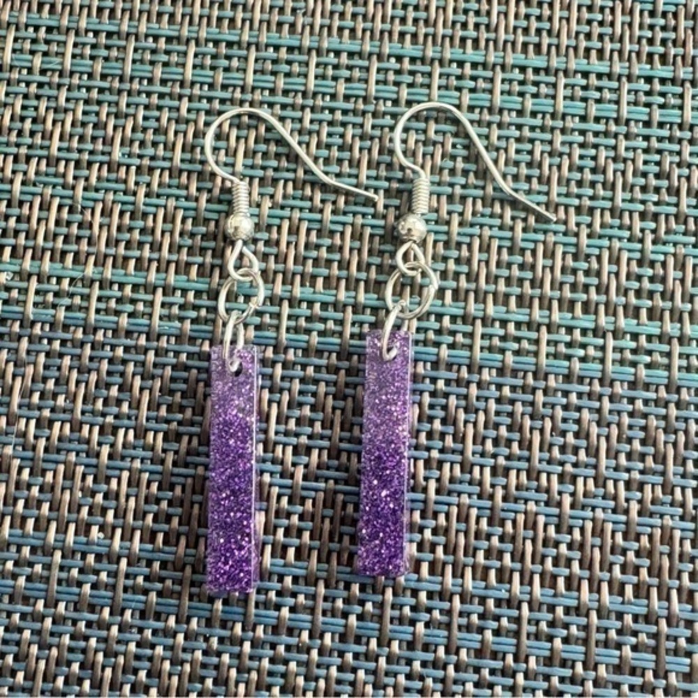 Resin Sparkle Earrings